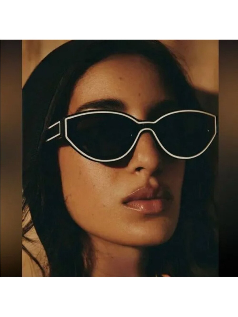 Trendy black frame sunglasses new